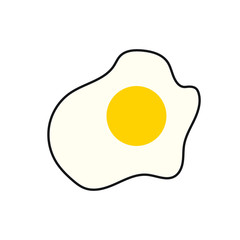 Illustration fried egg vector