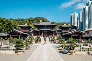 The Chi Lin Nunnery, a Buddhist temple in HongKong, China