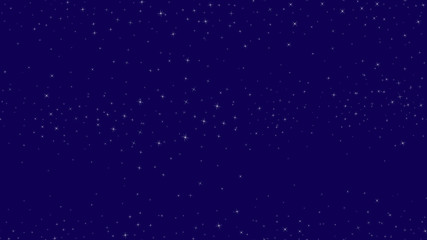 Stars vector seamless pattern. Background with starry sky, small magic sparkles, shining stars on dark blue backdrop. Elegant Christmas and New Year theme illustration. Design for website, wallpaper
