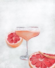red cocktail with orange