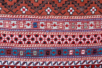 View of vintage georgian carpet