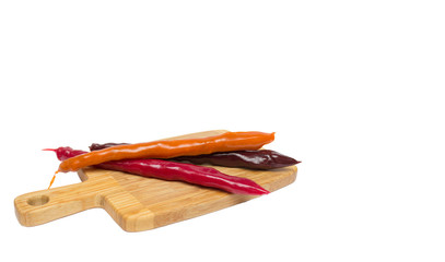Georgian national sweet, Churchkhela cut into pieces on a wooden board