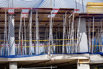 Struts on a building site