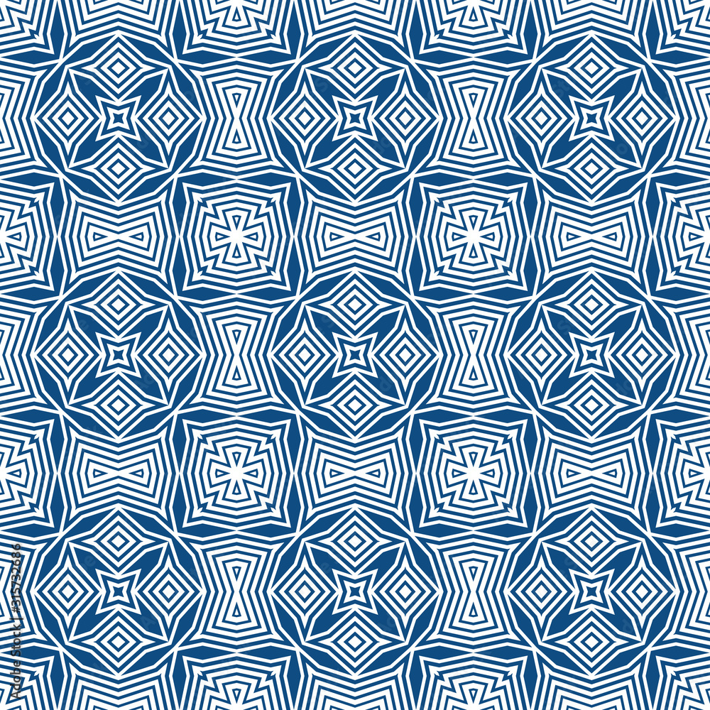 Poster abstract seamless geometric pattern. some forms smoothly transform into other forms. kaleidoscope of