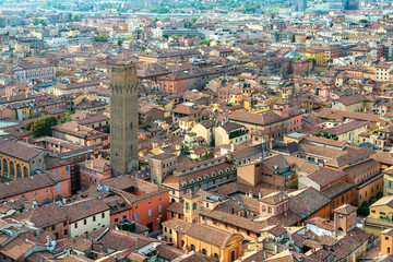 Bologna, Italy view of city and skyline