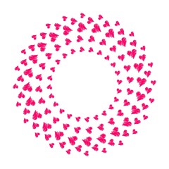 Circular heart shaped frame