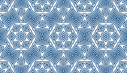 Abstract seamless geometric pattern. Some forms smoothly transform into other forms. Kaleidoscope of lines and angles.