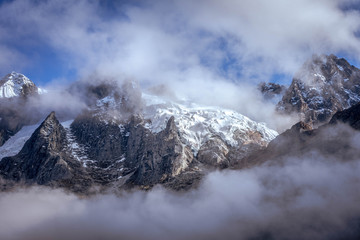 Moutain Taulliraju in Park Huascaran Peru