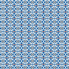 Blue white abstract seamless pattern