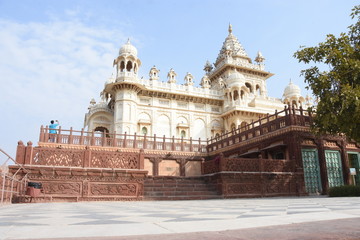 Fototapeta na wymiar Jaswant Thada of Rajasthan made of white marble stone