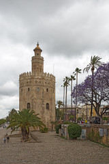 Fototapeta na wymiar Torre del Oro - The Golden tower - of Seville, Spain