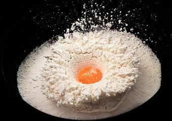 Eggs and flour for baking 