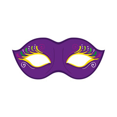 Isolated mardi gras mask vector design