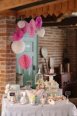 Candy bar at the wedding. Delicious wedding reception candy bar dessert table. Macaroon on candy bar, candy bar on holiday. 