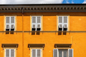 Orange building facade