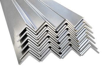 Rolled metal product. Steel profiles, isolated on white background, clipping path included. 