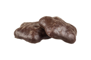 Chocolate star, isolated on white