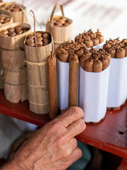 another cuban handmade cigar has been finished, packaged cuban handmade cigars in vinales, cuba