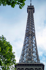 Eiffel tower silhouette in Paris city. Eiffel Tower in paris France during sunny day. paris eiffel tower at day time.