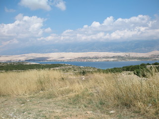 Fototapeta na wymiar Sea views of Pag island Croatia