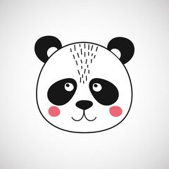 Fototapeta premium Isolated cute panda face