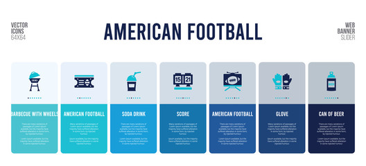 web banner design with american football concept elements.