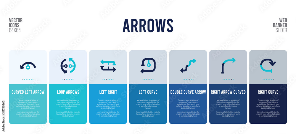Poster web banner design with arrows concept elements.
