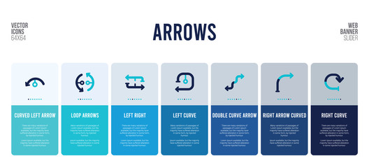 web banner design with arrows concept elements.