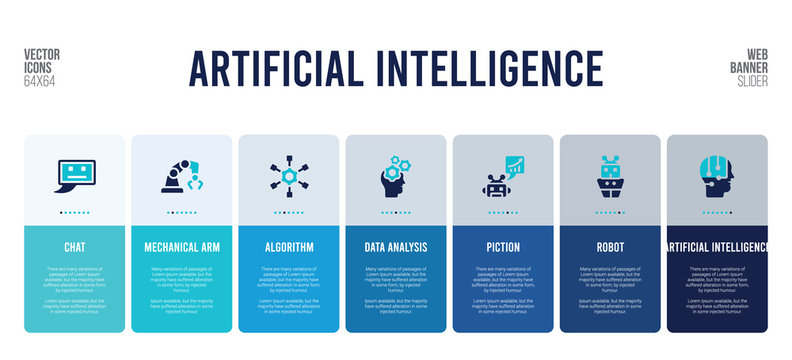 web banner design with artificial intelligence concept elements.
