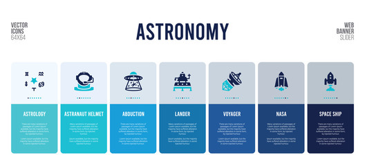 web banner design with astronomy concept elements. © zaurrahimov