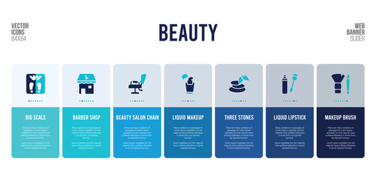 web banner design with beauty concept elements.