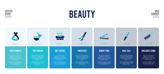 web banner design with beauty concept elements.