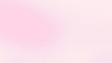 Dot pink white pattern gradient texture background. Abstract pop art halftone and retro style.