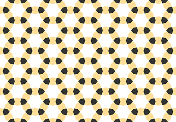 Seamless geometric pattern design illustration. Background texture. In yellow, black, white colors.