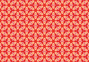 Seamless geometric pattern design illustration. Background texture. Used gradient in red, orange, white colors.