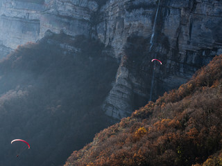 Paragliding in the mountains