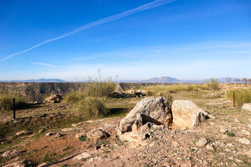 archaeological monument ancient bronze age construction dolmen, Gorafe, Andalucia, Spain