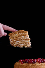 The process of making desserts. Cream cakes, muffins, cookies, groceries. The kitchen and confectioner makes desserts. Sweets.