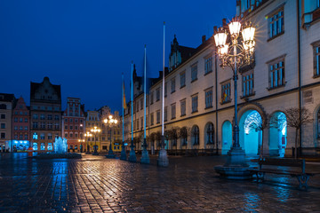 Architektura miasta Wroclaw o świcie © pawelgegotek1