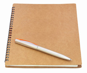 Notebook with ballpoint