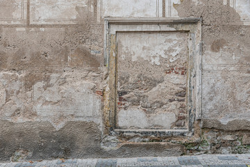 Old wall with a stone frame. Great background to put an image