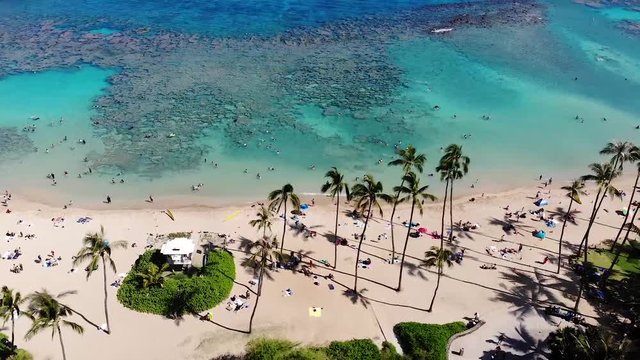 Aerial View of a Hanauma Bay, Oahu, Hawaii