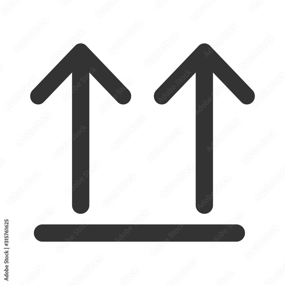 Poster up side vector icon on white background. flat vector up side icon symbol sign from modern user inter