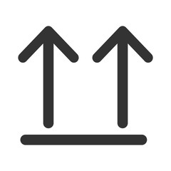 Up side vector icon on white background. Flat vector up side icon symbol sign from modern user interface collection for mobile. eps 10