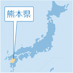 ドット描写の日本地図のイラスト 岐阜県 47都道府県別データ グラフィック素材 Background Wall Mural Backgrou Globeds