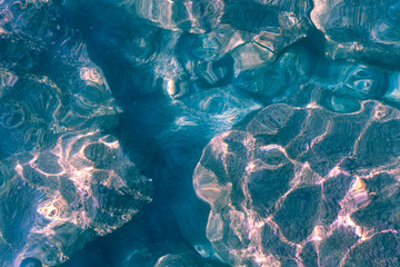 Transparent sea water and undersea