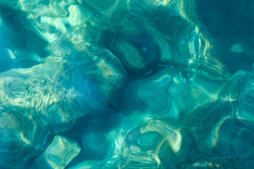 Fototapeta na wymiar aquamarine sea water surface and undersea