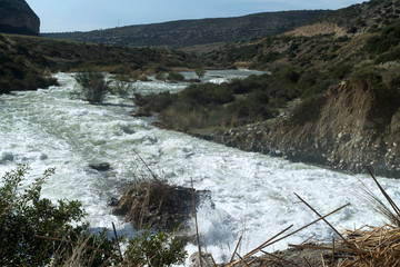 Mountain river flood