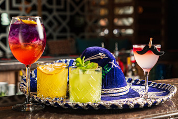 mexican cocktail in the bar