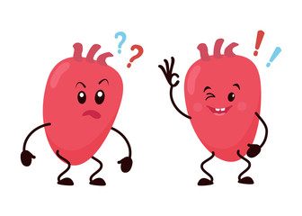 Cartoon character of heart.